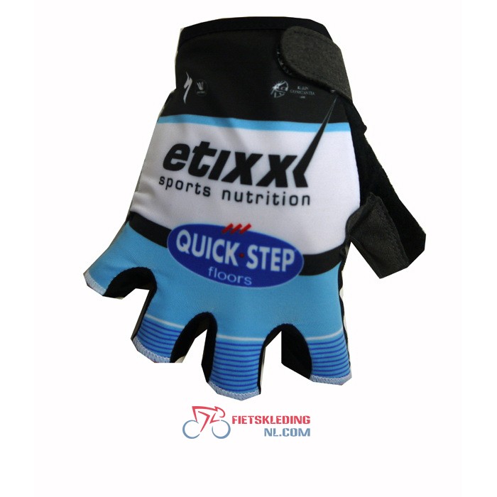 2020 Etixx Quick Step Korte Handschoenen Blauw